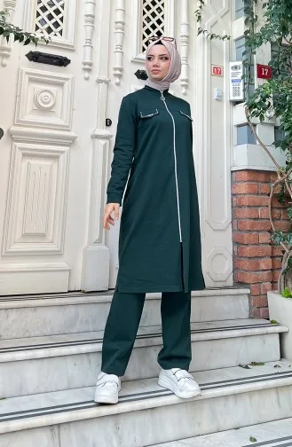 طقم رياضي بلؤلؤ 03058-01 أخضر نفطي 03058-01
