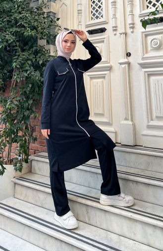 Pearl Tracksuit Set 03058-07 Black 03058-07