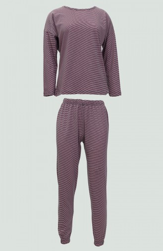 Akbeniz Damen-Pyjama-Set Mit Langen Ärmeln Aus Gekämmter Baumwolle 4172 4164