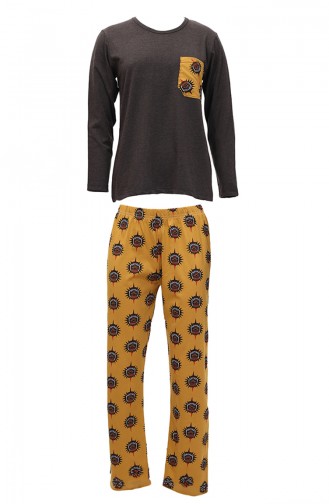 Akbeniz Damen-Pyjama-Set Mit Langen Ärmeln Aus Gekämmter Baumwolle 4192 4211