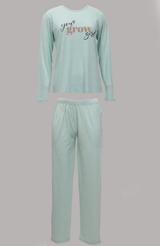 Akbeniz Ensemble Pyjama à Manches Longues En Coton Peigné Pour Femme 4188 4215