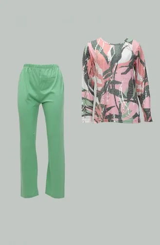 Akbeniz Women`s Long Sleeve Combed Cotton Pajama Set 4201 4232