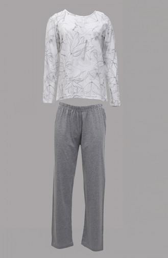 Akbeniz Women`s Long Sleeve Combed Cotton Pajama Set 4203 4234