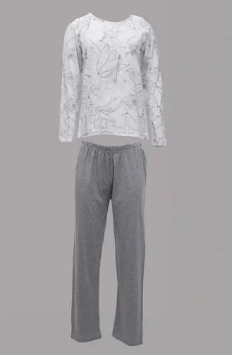Akbeniz Damen-Pyjama-Set Mit Langen Ärmeln Aus Gekämmter Baumwolle 4203 4234