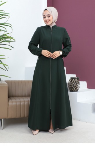 Mouw Gedetailleerd Abaya Kaki 6106SMR.HAK