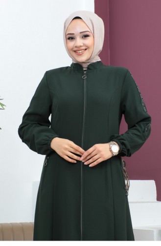 Mouw Gedetailleerd Abaya Kaki 6106SMR.HAK