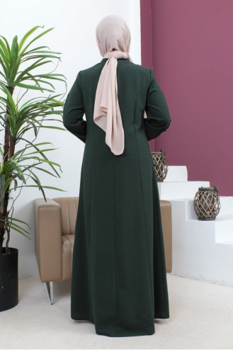 Mouw Gedetailleerd Abaya Kaki 6106SMR.HAK