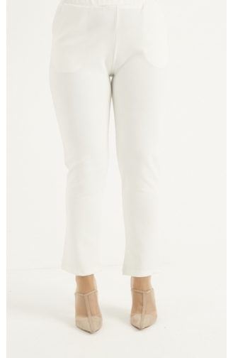 Plus Size Trousers 1030A-01 white 1030A-01