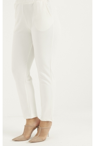 Plus Size Trousers 1030A-01 white 1030A-01