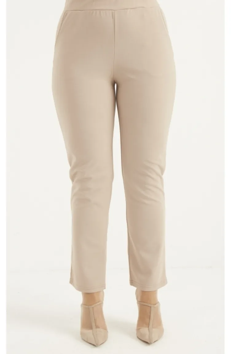 Plus Size Trousers 1030a-03 Cream 1030A-03