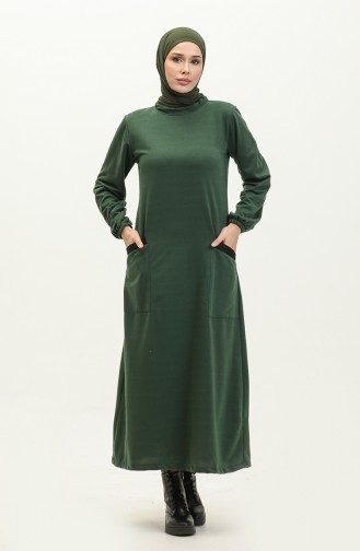 Two Thread Pocket Dress 0274-01 Emerald Green 0274-01