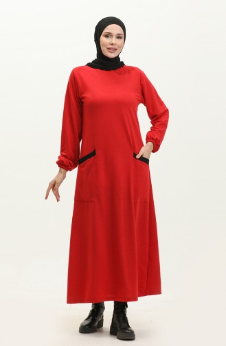 Two Thread Pocket Dress 0274-03 Claret Red 0274-03