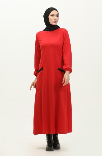 Two Thread Pocket Dress 0274-03 Claret Red 0274-03