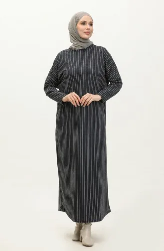 Robe Rayée Manches Chauve Souris 8673-01 Bleu Marine 8673-01