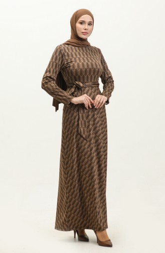 Virgo Pattern Dress 0149-02 Beige 0149-02