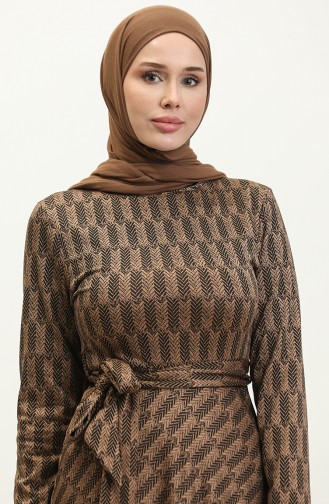 Virgo Pattern Dress 0149-02 Beige 0149-02