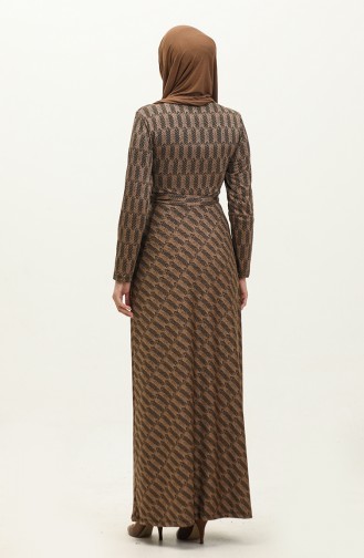 Virgo Pattern Dress 0149-02 Beige 0149-02