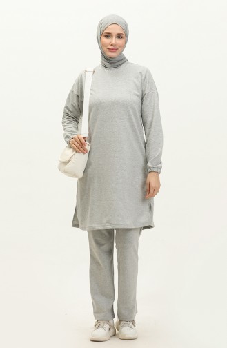 Slits Tracksuit Set 03060-02 Grey 03060-02