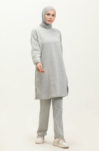 Slits Tracksuit Set 03060-02 Grey 03060-02