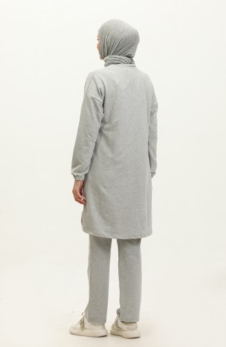 Slits Tracksuit Set 03060-02 Grey 03060-02