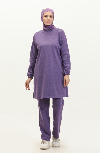 Slit Tracksuit Set 03060-06 Purple 03060-06