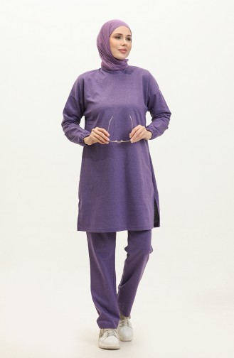 Slit Tracksuit Set 03060-06 Purple 03060-06