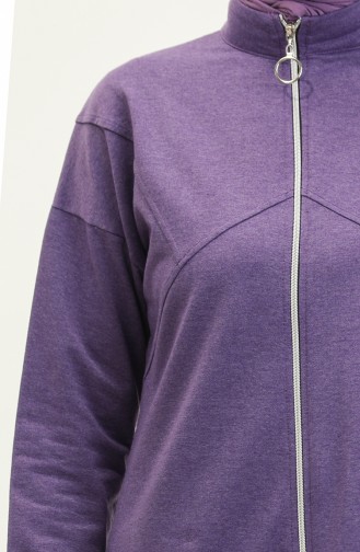 Zippered Tracksuit Set 03063-10 Purple 03063-10