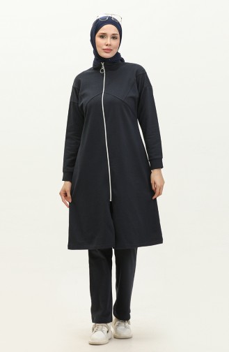 Fermuarlı Eşofman Takım 03063-12 Lacivert