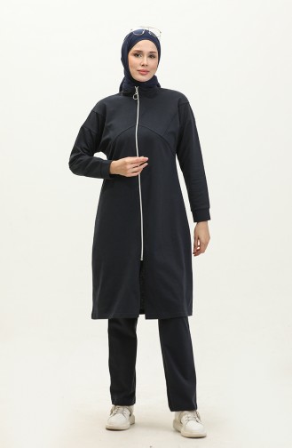 Fermuarlı Eşofman Takım 03063-12 Lacivert