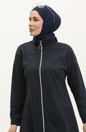 Zippered Tracksuit Set 03063-12 Dark Blue 03063-12