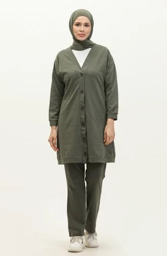 Geknöpfter Trainingsanzug 3051-04 Khaki 3051-04