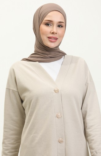 Buttoned Tracksuit 3051-05 Beige 3051-05