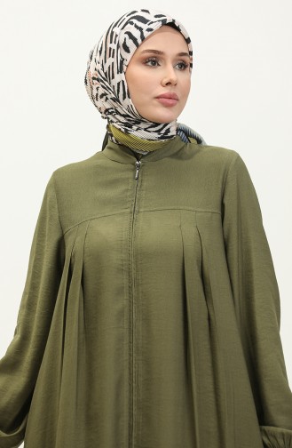 عباية بسحاب نسيج آيروبين أويا 248477A-02 أخضر عسكري 248477A-02
