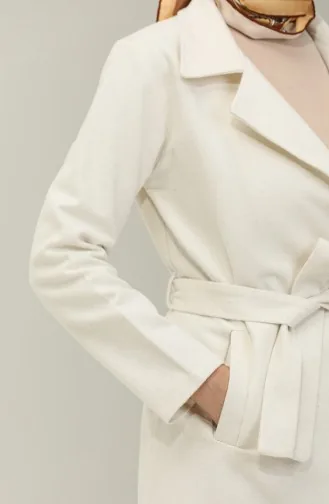 Double Breasted Collar Cachet Cape 5503-03 Ecru 5503-03