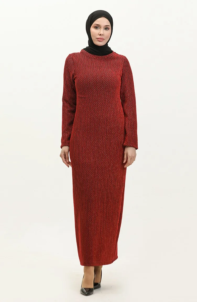 Robe Crayon A Paillettes 0148-02 Rouge 0148-02
