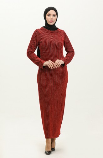 Glitter Pencil Dress 0148-02 Red 0148-02