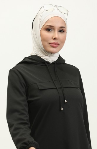 Tuniek Met Capuchon 1008-01 Zwart 1008-01