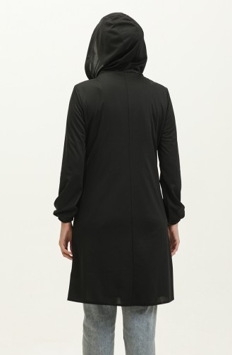 Kapüşonlu Tunik 1008-01 Siyah