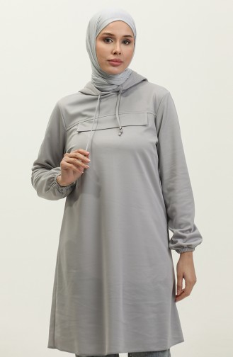 Tunique A Capuche 1008-04 Gris 1008-04