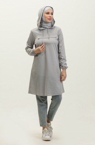 Hooded Tunic 1008-04 Gray 1008-04