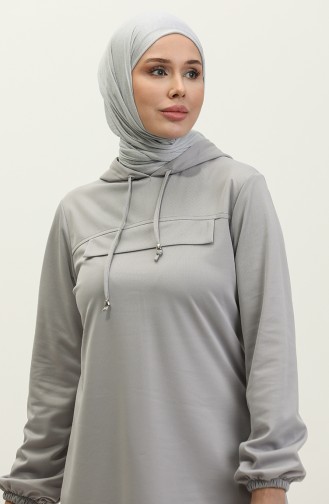 Tunique A Capuche 1008-04 Gris 1008-04