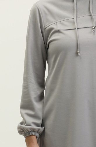 Tunique A Capuche 1008-04 Gris 1008-04