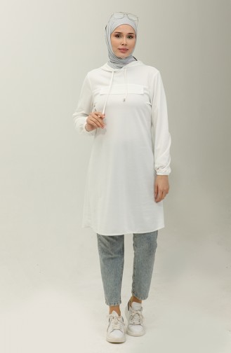 Hooded Tunic 1008-05 Ecru 1008-05