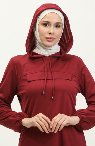 Tunique A Capuche 1008-07 Cerise 1008-07