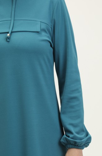 Hooded Tunic 1008-09 Turquoise 1008-09