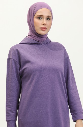 Hooded Sports Tunic 3007-36 Dark Lilac 3007-36