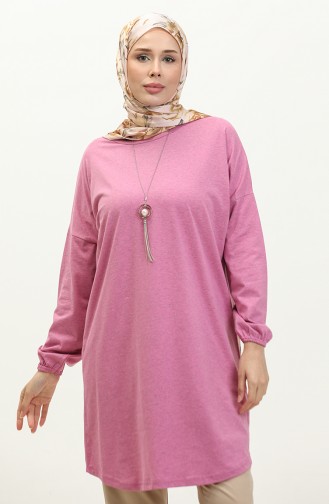 Basic NEcklace Tunic 1659-01 Pink 1659-01