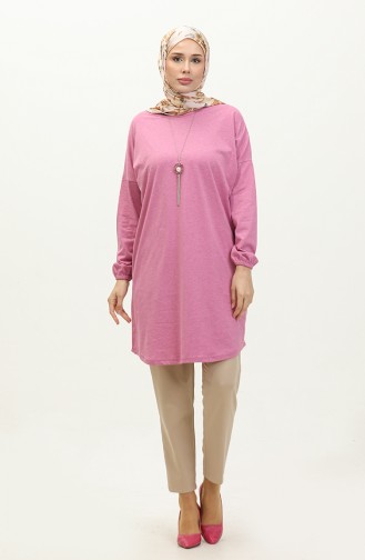 Basic NEcklace Tunic 1659-01 Pink 1659-01