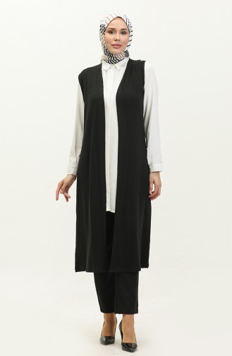 Seasonal Long Vest 1660-01 Black 1660-01