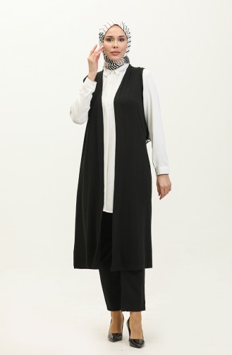 Seasonal Long Vest 1660-01 Black 1660-01